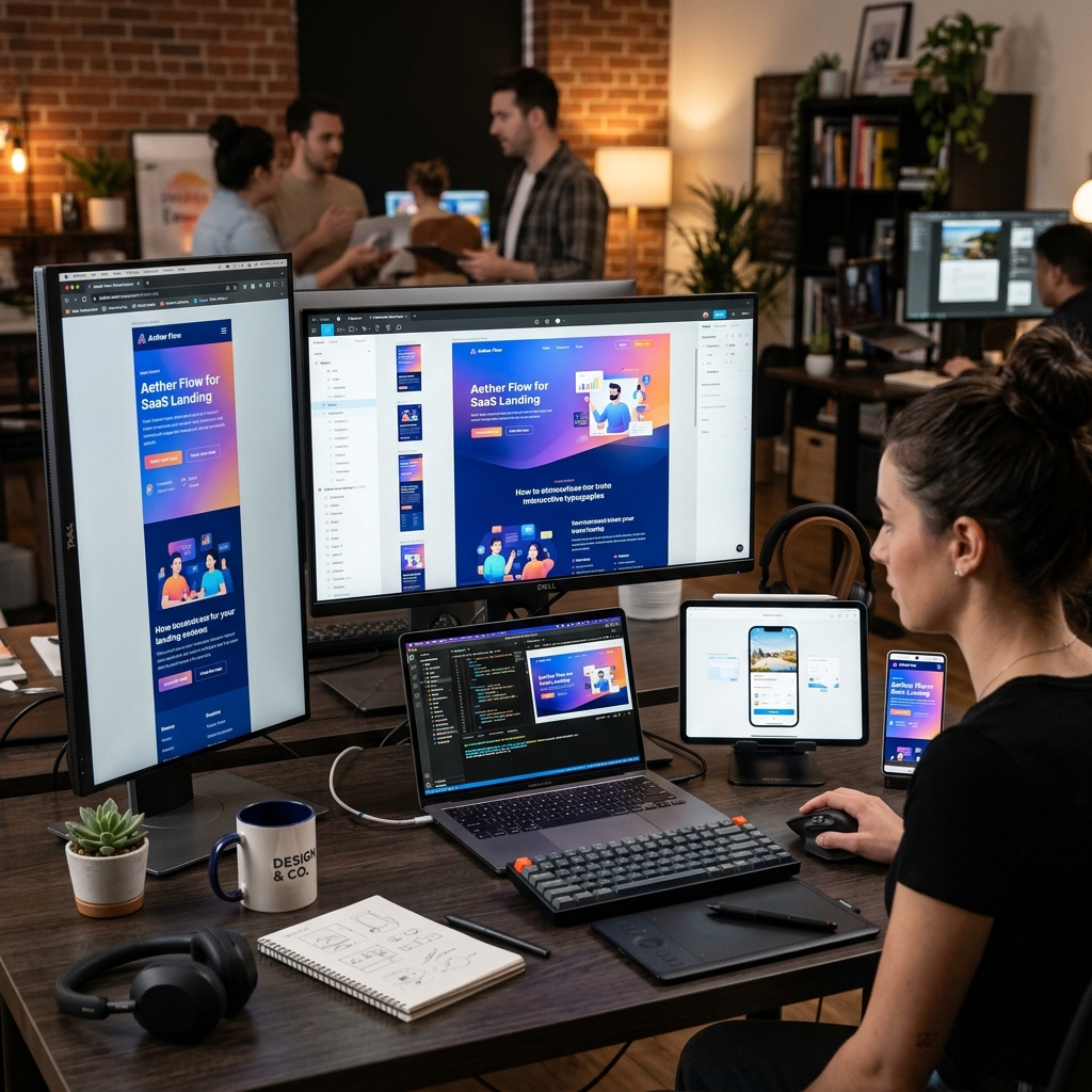 TecMatik team working on web designs