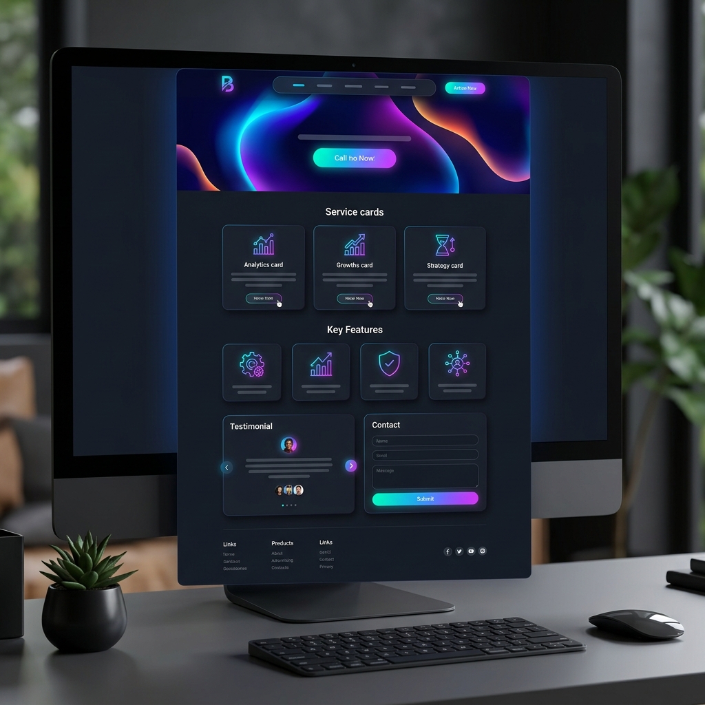 Custom web design example